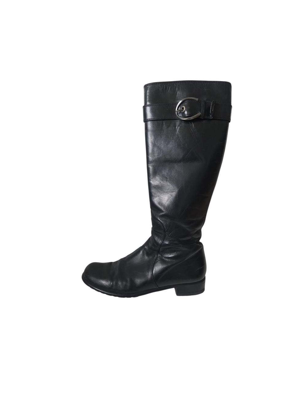 Stuart Weitzman Black Leather Knee-High Women's Riding Boot SZ 9